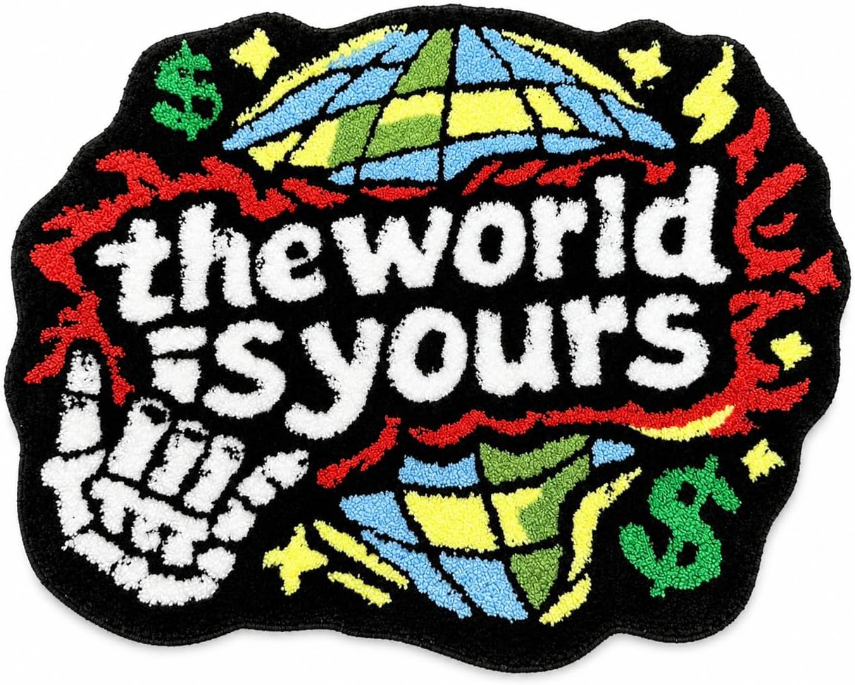 The World Is Yours Graffiti Rug
