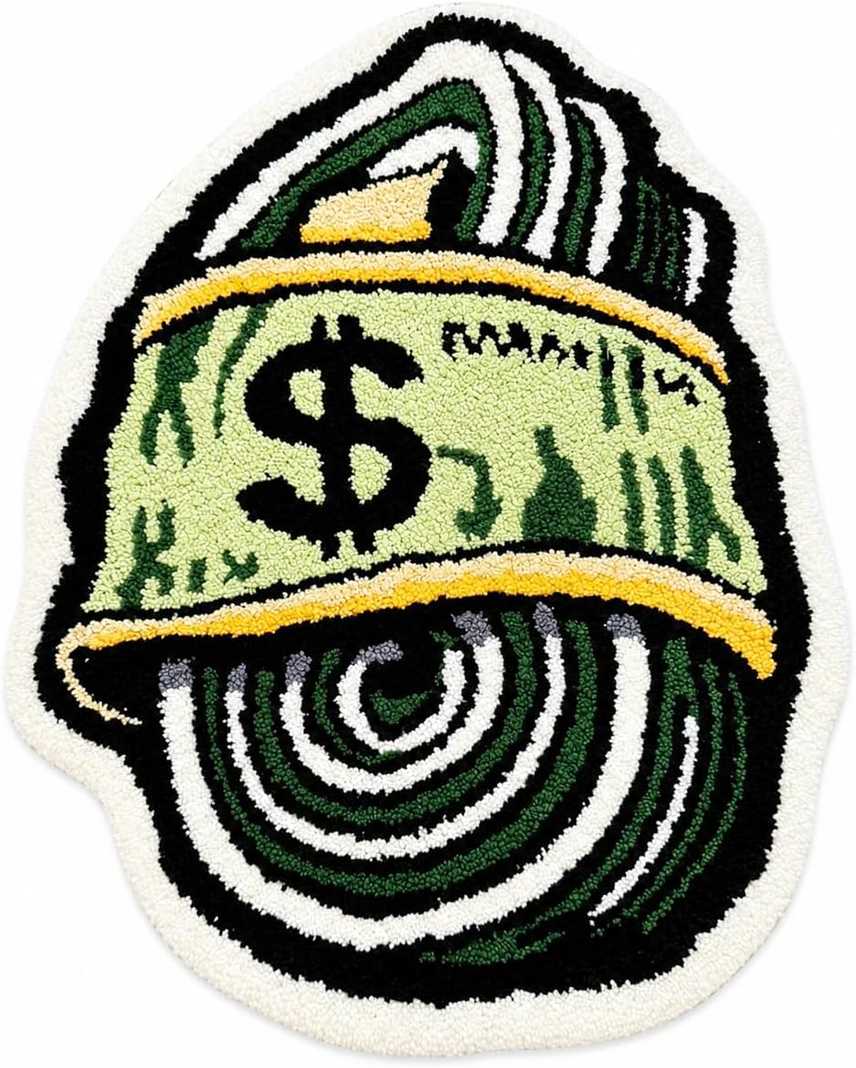 100 Dollar Bill Cartoon Rug